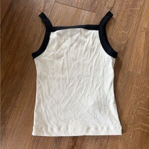 Abercrombie & Fitch Black and Cream Camisole